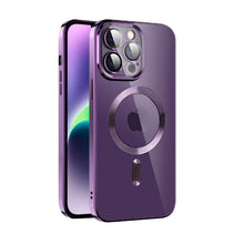 Load image into Gallery viewer, CD Texture Plating TPU MagSafe Phone Case with Lens Film, For iPhone 14, For iPhone 14 Plus, For iPhone 14 Pro, For iPhone 14 Pro Max, For iPhone 13, For iPhone 13 Pro
