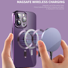 Load image into Gallery viewer, CD Texture Plating TPU MagSafe Phone Case with Lens Film, For iPhone 14, For iPhone 14 Plus, For iPhone 14 Pro, For iPhone 14 Pro Max, For iPhone 13, For iPhone 13 Pro