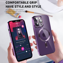 Load image into Gallery viewer, CD Texture Plating TPU MagSafe Phone Case with Lens Film, For iPhone 14, For iPhone 14 Plus, For iPhone 14 Pro, For iPhone 14 Pro Max, For iPhone 13, For iPhone 13 Pro
