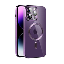 Load image into Gallery viewer, CD Texture Plating TPU MagSafe Phone Case with Lens Film, For iPhone 14, For iPhone 14 Plus, For iPhone 14 Pro, For iPhone 14 Pro Max, For iPhone 13, For iPhone 13 Pro