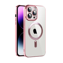 Load image into Gallery viewer, CD Texture Plating TPU MagSafe Phone Case with Lens Film, For iPhone 14, For iPhone 14 Plus, For iPhone 14 Pro, For iPhone 14 Pro Max, For iPhone 13, For iPhone 13 Pro