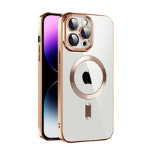 Load image into Gallery viewer, CD Texture Plating TPU MagSafe Phone Case with Lens Film, For iPhone 14, For iPhone 14 Plus, For iPhone 14 Pro, For iPhone 14 Pro Max, For iPhone 13, For iPhone 13 Pro