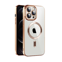 Load image into Gallery viewer, CD Texture Plating TPU MagSafe Phone Case with Lens Film, For iPhone 13 Pro Max, For iPhone 12, For iPhone 12 Pro, For iPhone 12 Pro Max, For iPhone 11, For iPhone 11 Pro Max