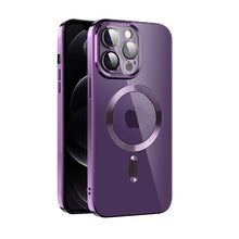 Load image into Gallery viewer, CD Texture Plating TPU MagSafe Phone Case with Lens Film, For iPhone 13 Pro Max, For iPhone 12, For iPhone 12 Pro, For iPhone 12 Pro Max, For iPhone 11, For iPhone 11 Pro Max
