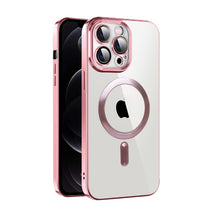 Load image into Gallery viewer, CD Texture Plating TPU MagSafe Phone Case with Lens Film, For iPhone 13 Pro Max, For iPhone 12, For iPhone 12 Pro, For iPhone 12 Pro Max, For iPhone 11, For iPhone 11 Pro Max