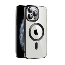 Load image into Gallery viewer, CD Texture Plating TPU MagSafe Phone Case with Lens Film, For iPhone 13 Pro Max, For iPhone 12, For iPhone 12 Pro, For iPhone 12 Pro Max, For iPhone 11, For iPhone 11 Pro Max