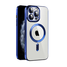 Load image into Gallery viewer, CD Texture Plating TPU MagSafe Phone Case with Lens Film, For iPhone 13 Pro Max, For iPhone 12, For iPhone 12 Pro, For iPhone 12 Pro Max, For iPhone 11, For iPhone 11 Pro Max