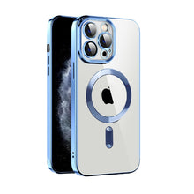 Load image into Gallery viewer, CD Texture Plating TPU MagSafe Phone Case with Lens Film, For iPhone 13 Pro Max, For iPhone 12, For iPhone 12 Pro, For iPhone 12 Pro Max, For iPhone 11, For iPhone 11 Pro Max