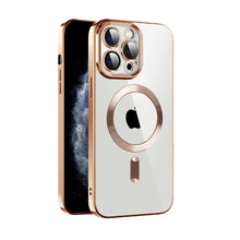 Load image into Gallery viewer, CD Texture Plating TPU MagSafe Phone Case with Lens Film, For iPhone 13 Pro Max, For iPhone 12, For iPhone 12 Pro, For iPhone 12 Pro Max, For iPhone 11, For iPhone 11 Pro Max