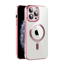 Load image into Gallery viewer, CD Texture Plating TPU MagSafe Phone Case with Lens Film, For iPhone 13 Pro Max, For iPhone 12, For iPhone 12 Pro, For iPhone 12 Pro Max, For iPhone 11, For iPhone 11 Pro Max