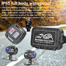 Load image into Gallery viewer, SE3 Dual AHD 1080P Waterproof HD Motorcycle DVR, Support TF Card / Cycling Video / Parking Monitoring, SE3