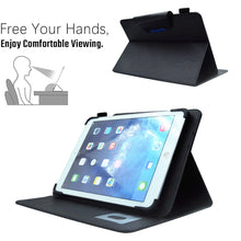 Load image into Gallery viewer, Suede Cross Texture Magnetic Clasp Leather Tablet Case