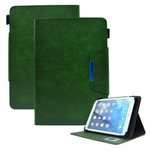 Load image into Gallery viewer, Suede Cross Texture Magnetic Clasp Leather Tablet Case
