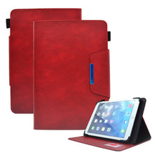 Load image into Gallery viewer, Suede Cross Texture Magnetic Clasp Leather Tablet Case