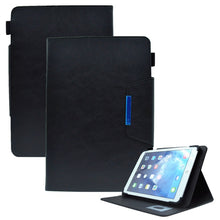 Load image into Gallery viewer, Suede Cross Texture Magnetic Clasp Leather Tablet Case