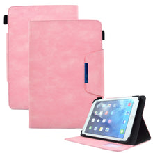 Load image into Gallery viewer, Suede Cross Texture Magnetic Clasp Leather Tablet Case