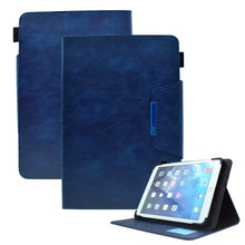 Load image into Gallery viewer, Suede Cross Texture Magnetic Clasp Leather Tablet Case