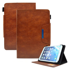 Load image into Gallery viewer, Suede Cross Texture Magnetic Clasp Leather Tablet Case