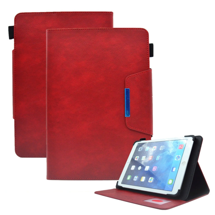 Suede Cross Texture Magnetic Clasp Leather Tablet Case