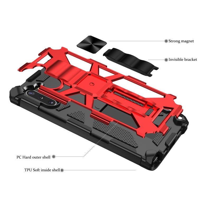 Shockproof TPU + PC Magnetic Protective Case with Holder, For Galaxy Note 10