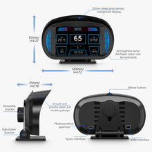Load image into Gallery viewer, P2 3 inch Multi-function HD OBD LCD Instrument GPS Car Speed Slope Meter HUD Head-up Display, P2