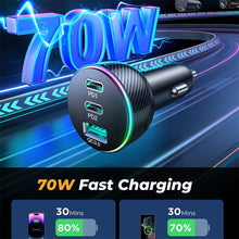 Load image into Gallery viewer, JOYROOM JR-CL26 70W 3-port USB+USB-C / Type-C Car Charger, JR-CL26