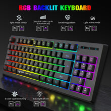 Load image into Gallery viewer, HXSJ L100 87 Keys RGB Backlit Film 2.4G Wireless Keyboard