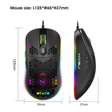 Load image into Gallery viewer, HXSJ X600 6 Keys RGB Luminous Macro Programming Wired Gaming Mouse, X600
