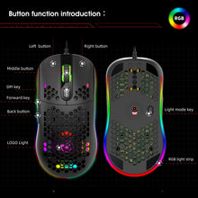 Load image into Gallery viewer, HXSJ X600 6 Keys RGB Luminous Macro Programming Wired Gaming Mouse, X600