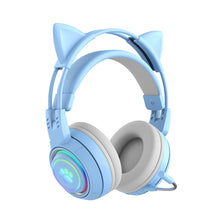 Load image into Gallery viewer, T25 RGB Stereo Cat Ear Bluetooth Wireless Headphones with Detachable Microphone
