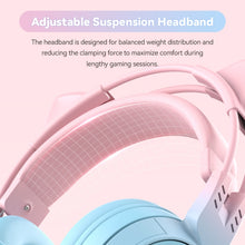 Load image into Gallery viewer, T25 RGB Stereo Cat Ear Bluetooth Wireless Headphones with Detachable Microphone