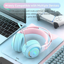 Load image into Gallery viewer, T25 RGB Stereo Cat Ear Bluetooth Wireless Headphones with Detachable Microphone