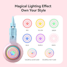 Load image into Gallery viewer, T25 RGB Stereo Cat Ear Bluetooth Wireless Headphones with Detachable Microphone