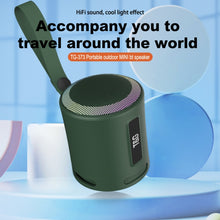 Load image into Gallery viewer, T&amp;G TG373 Outdoor Portable LED Light RGB Multicolor Wireless Bluetooth Speaker Subwoofer