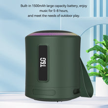 Load image into Gallery viewer, T&amp;G TG373 Outdoor Portable LED Light RGB Multicolor Wireless Bluetooth Speaker Subwoofer
