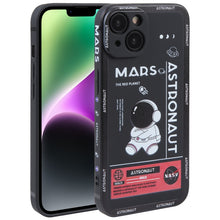 Load image into Gallery viewer, Astronaut Pattern Silicone Straight Edge Phone Case, For iPhone 14, For iPhone 14 Plus, For iPhone 14 Pro, For iPhone 14 Pro Max, For iPhone 13, For iPhone 13 Pro