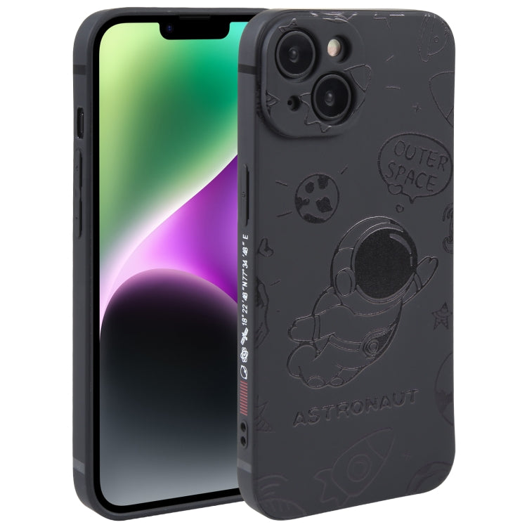 Astronaut Pattern Silicone Straight Edge Phone Case, For iPhone 14, For iPhone 14 Plus, For iPhone 14 Pro, For iPhone 14 Pro Max, For iPhone 13, For iPhone 13 Pro