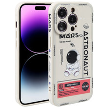 Load image into Gallery viewer, Astronaut Pattern Silicone Straight Edge Phone Case, For iPhone 14, For iPhone 14 Plus, For iPhone 14 Pro, For iPhone 14 Pro Max, For iPhone 13, For iPhone 13 Pro