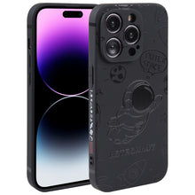Load image into Gallery viewer, Astronaut Pattern Silicone Straight Edge Phone Case, For iPhone 14, For iPhone 14 Plus, For iPhone 14 Pro, For iPhone 14 Pro Max, For iPhone 13, For iPhone 13 Pro