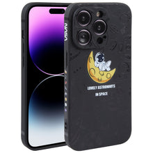 Load image into Gallery viewer, Astronaut Pattern Silicone Straight Edge Phone Case, For iPhone 14, For iPhone 14 Plus, For iPhone 14 Pro, For iPhone 14 Pro Max, For iPhone 13, For iPhone 13 Pro
