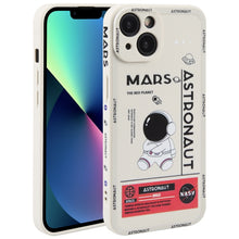Load image into Gallery viewer, Astronaut Pattern Silicone Straight Edge Phone Case, For iPhone 14, For iPhone 14 Plus, For iPhone 14 Pro, For iPhone 14 Pro Max, For iPhone 13, For iPhone 13 Pro