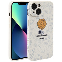 Load image into Gallery viewer, Astronaut Pattern Silicone Straight Edge Phone Case, For iPhone 14, For iPhone 14 Plus, For iPhone 14 Pro, For iPhone 14 Pro Max, For iPhone 13, For iPhone 13 Pro