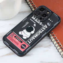 Load image into Gallery viewer, Astronaut Pattern Silicone Straight Edge Phone Case, For iPhone 13 Pro Max, For iPhone 12, For iPhone 12 Pro, For iPhone 12 Pro Max, For iPhone 11, For iPhone 11 Pro