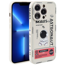 Load image into Gallery viewer, Astronaut Pattern Silicone Straight Edge Phone Case, For iPhone 13 Pro Max, For iPhone 12, For iPhone 12 Pro, For iPhone 12 Pro Max, For iPhone 11, For iPhone 11 Pro