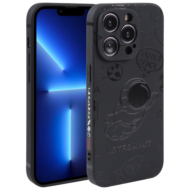 Astronaut Pattern Silicone Straight Edge Phone Case, For iPhone 13 Pro Max, For iPhone 12, For iPhone 12 Pro, For iPhone 12 Pro Max, For iPhone 11, For iPhone 11 Pro