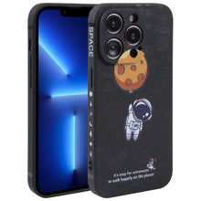 Load image into Gallery viewer, Astronaut Pattern Silicone Straight Edge Phone Case, For iPhone 13 Pro Max, For iPhone 12, For iPhone 12 Pro, For iPhone 12 Pro Max, For iPhone 11, For iPhone 11 Pro