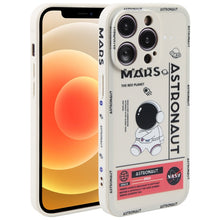 Load image into Gallery viewer, Astronaut Pattern Silicone Straight Edge Phone Case, For iPhone 13 Pro Max, For iPhone 12, For iPhone 12 Pro, For iPhone 12 Pro Max, For iPhone 11, For iPhone 11 Pro