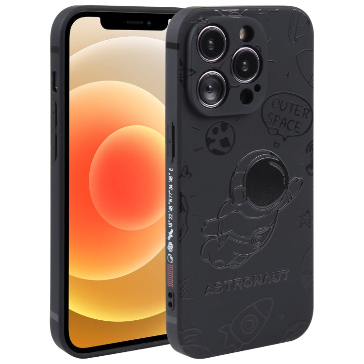 Astronaut Pattern Silicone Straight Edge Phone Case, For iPhone 13 Pro Max, For iPhone 12, For iPhone 12 Pro, For iPhone 12 Pro Max, For iPhone 11, For iPhone 11 Pro