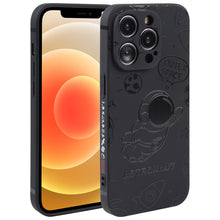 Load image into Gallery viewer, Astronaut Pattern Silicone Straight Edge Phone Case, For iPhone 13 Pro Max, For iPhone 12, For iPhone 12 Pro, For iPhone 12 Pro Max, For iPhone 11, For iPhone 11 Pro