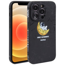 Load image into Gallery viewer, Astronaut Pattern Silicone Straight Edge Phone Case, For iPhone 13 Pro Max, For iPhone 12, For iPhone 12 Pro, For iPhone 12 Pro Max, For iPhone 11, For iPhone 11 Pro